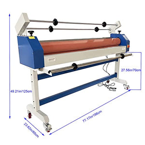 TECHTONGDA 63 Inch Cold Roll Laminator Semi Auto Electric Manual Vinyl Photo Film Laminating Machine