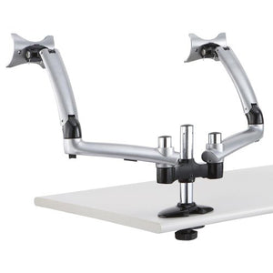 Cotytech Dual Apple Desk Mount Spring Arm Grommet Base - Silver (DM-GS2A-G)