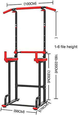 JYMBK Training Fitness Workout Station Power Tower Station Adjustable Pull Up Bars Dip Rack Multifunction Push Up Equipment for Strength Training Fitness Workout Home Gym Exercise