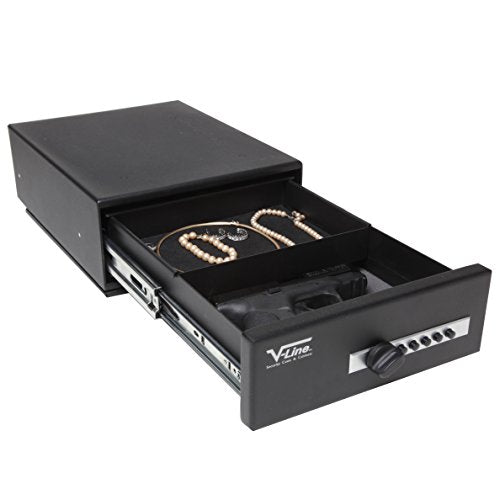 V-Line Slide-Away Security Safe, Semi-Flat Black