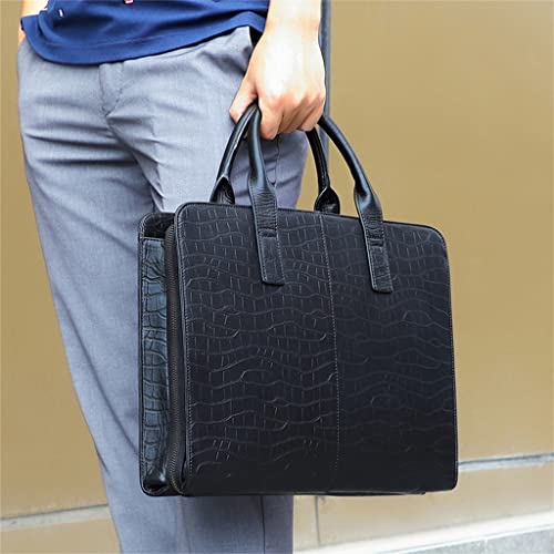 ADKHF Business Laptop Briefcase Men Leather Briefcase Computer Bag Men Men Handbag (Color : A, Size