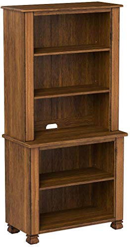 Ameriwood Home 9662096COM San Antonio Veneer Wood Bookcase, Medium Brown