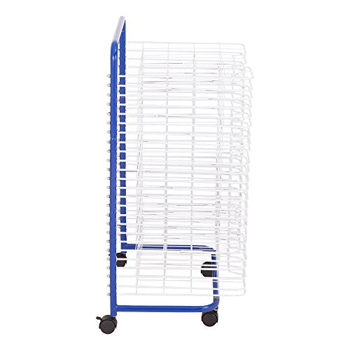 Sprogs 25-Shelf Mobile Art Drying Rack - Heavy-Duty Steel Rolling Cart