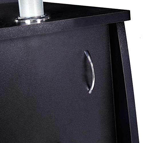 Computer Workstation Desk with Storage, Office Desk with Drawers Computer Desk with Keyboard Tray, Home Office Desk 45" L x 22" W x 30" H (Black)