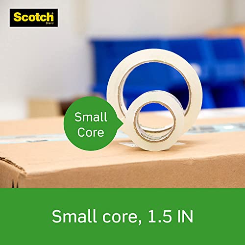 Scotch Tough Grip Clear Packing Tape, 1.88x22.2 Yd, 6 Rolls w/Dispensers (24)