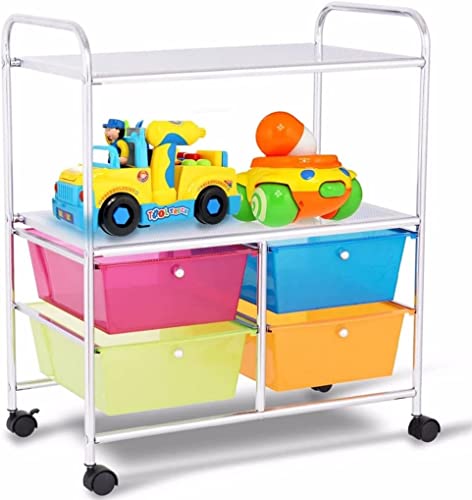 GaRcan 4-Drawer Rolling Storage Cart - Home Office Furniture