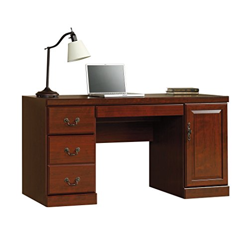 Sauder Heritage Hill Computer Credenza, Classic Cherry finish, L: 59.13" x W: 20.47" x H: 30.16"