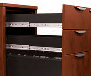UTM Furniture Modern Executive Office Desk Set, 10pc Fan Front, OT-SUL-D12