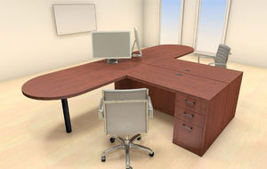 UTM Furniture Modern Executive Office Workstation Desk Set, CH-AMB-S16