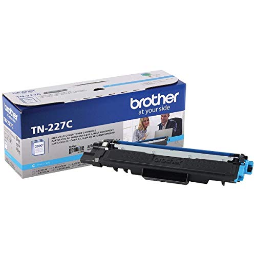 Brother Genuine TN227BK, TN227C, TN227M, TN227Y High Yield Black/Cyan/Magenta/Yellow Toner Cartridge Set, TN227