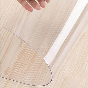 CuKYi Transparent PVC Floor Protection Pad, Non-Slip Chair Mat for Hardwood Floor, 2mm Thick, 150cm Length