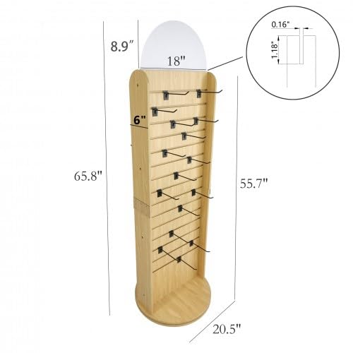 FixtureDisplays Double Sided Slatwall Rotating Display Floor Standing Rack - Model 10309-NPF