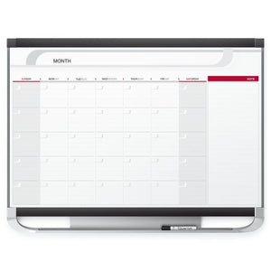 Quartet Dry Erase Calendar Board, Planner, Magnetic Whiteboard, 4' x 3', Monthly, Total Erase Surface, Prestige 2 (CP43P2)