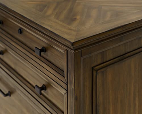 Martin Furniture Traditional Wood Lateral File Cabinet, Fully Assembled, Brown