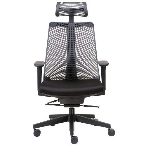 Boss Office Products B6550-BK-HR Contemorary Executive Chair with Headrest in Black