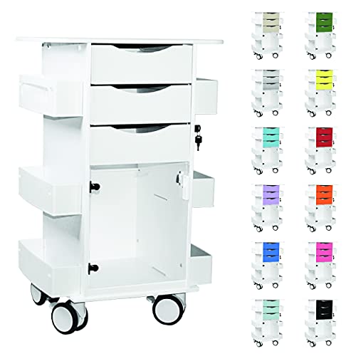 TrippNT Core DX Cart with White Drawers and Hinged Door
