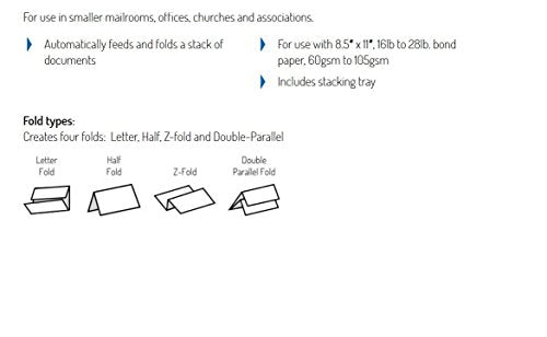Martin Yale P7200 Premier Rapid Fold Automatic Desktop Letter/Paper Folder, Automatically Feeds and Folds 8 1/2" x 11" Paper and a Stack of Documents, Includes Stacking Tray
