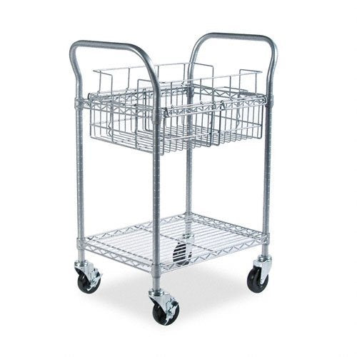 Safco Products 5235GR Wire Mail Cart, Legal Size, Gray