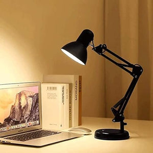 ELORES Swing Arm LED Desk Lamp for Office Dorm Room - Warm Light