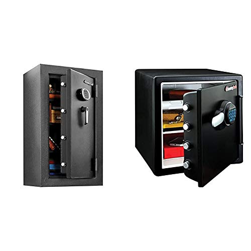 SentrySafe EF4738E Fireproof Waterproof Safe with Digital Keypad, 4.71 Cubic Feet & SFW123FUL Fireproof Waterproof Safe with Digital Keypad, 1.23 Cubic Feet