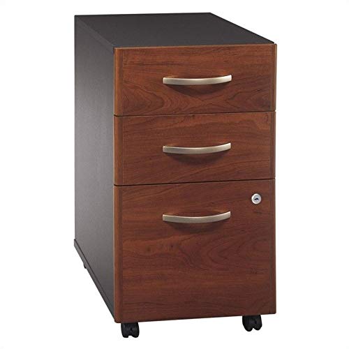 Bush Business Series C 3-Piece Left-Hand Bow Front Desk Set in Hansen Cherry