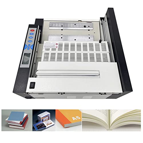 INTSUPERMAI Full-Auto Glue Book Binding Machine A3 Hot Melt Binder with LCD Fault Detection - 110V