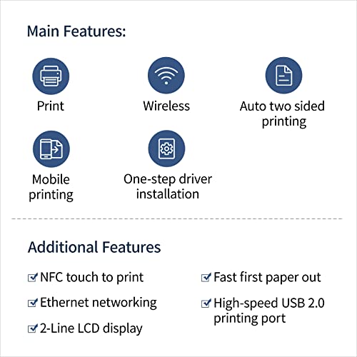 Monochrome Laser Printer Black and White Laser Printer Wireless Small Computer Printer with Auto Duplex 2-Sided Printer Home Use with Mobile Printing and School Student, 30ppm Pantum P3012DW