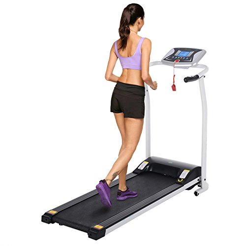 CASULO Treadmills,Electric Folding Treadmill for Home with Pulse Grip,LCD Monitor,Fitness Motorized Exercise Running Machine,12 Preset Training Mode, Home Office Treadmill [US Stock]