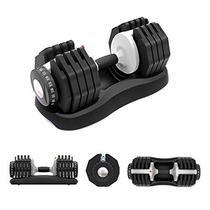 Ativafit Adjustable Dumbbell Fitness Dial Dumbbell with Handle and Weight Plate for Home Gym Note: Single (71.5 lbs) (55)