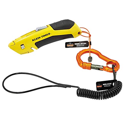 Tool Tethering Kit for Carpenter, Includes Tool Lanyards and Attachments for Tape Measure and Power Tools, Ergodyne Squids 3183