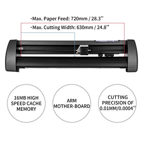 VEVOR Vinyl Cutter MachineU-Disk Offline, 720MM Vinyl Printer, 28 Inch Plotter Printer with Sturdy Floor Stand, Vinyl Cutting Machine Adjustable Force & Speed for Sign Making Plotter Cutter Machine
