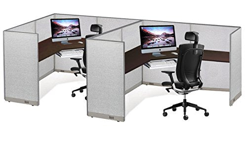 GOF Office Partition Cubicle Single 6 Station Room Divider Panel, 30"D x 48”W x 72"H