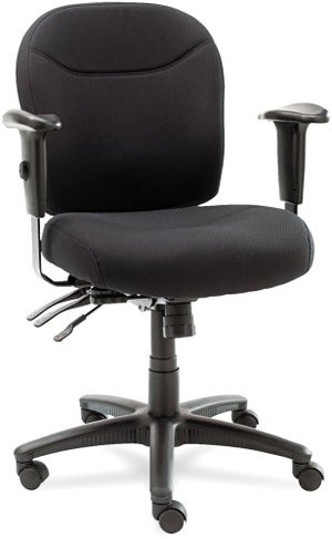 Alera WR42FB10B Wrigley Series Mid-Back Multifunction Chair with Black Upholstery
