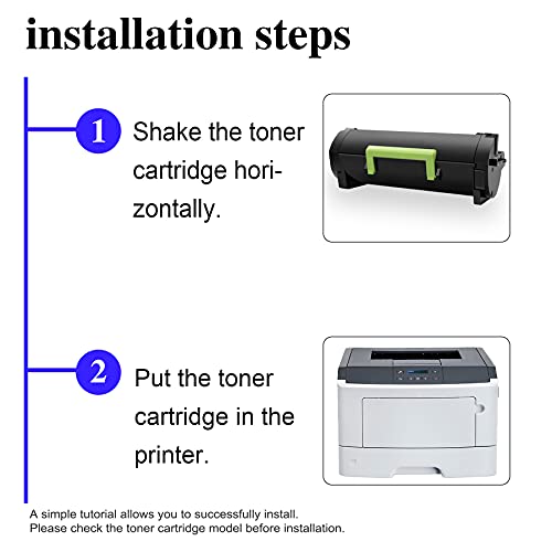 Compatible 2 Pack Black MS317 51B1H00 Remanufactured Toner Cartridge Replacement for Lexmark MX417de MS617dn MX317dn MS517dn MS417dn MX517de MX617de MS317dn Printer Ink Cartridge