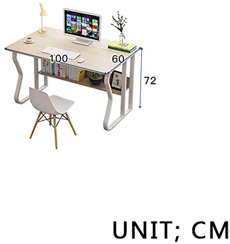 JCXT Computer-Desk Office Desk, Large PC Office Laptop Table, Multipurpose Home Wooden Office Meeting Table Workstation, for Office Living Room, Bedroom Easy to Assemble