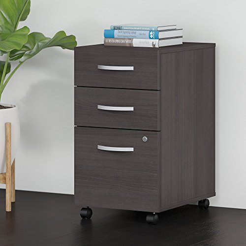 Bush Business Furniture Studio C 3 Drawer Mobile File Cabinet in Storm Gray