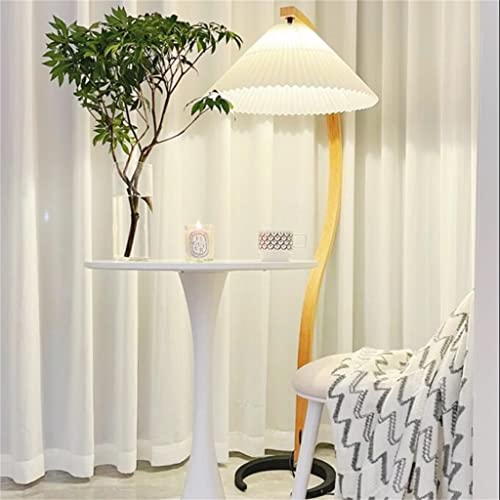Medieval Floor Lamp Nordic Retro Pleated Lampshade Bedroom Living Room