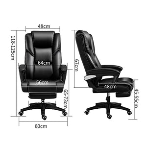 HUIQC Ergonomic Managerial Executive Office Chair with Telescopic Footrest and Latex Backrest