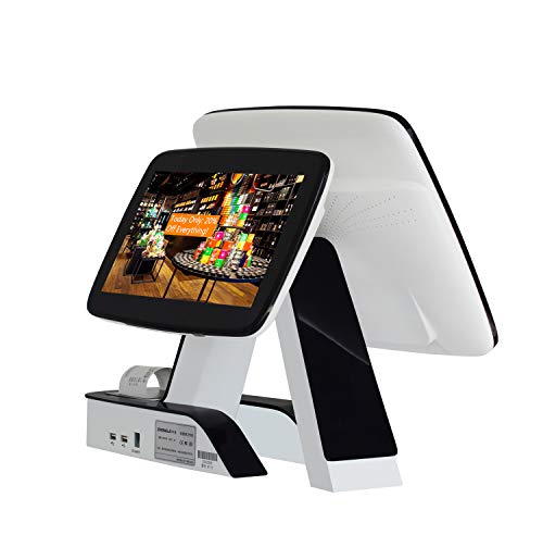ZHONGJI All in One Cash Register with Built-in Thermal Printer Point of Sale System Touch Screen Retailer POS Software SET04