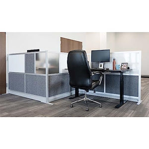 S Stand Up Desk Store Workflow Modular Wall Bundle | Expandable Office Partition System with Whiteboard, Acrylic & Sound Absorbent Panels | (3) 70in x 48in Walls