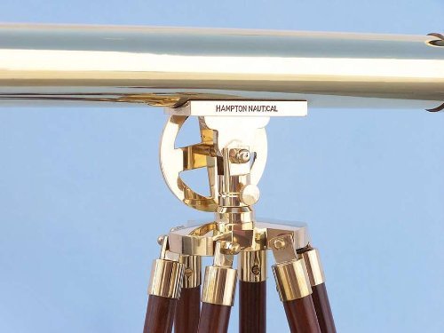 Hampton Nautical Floor Standing Brass Griffith Astro Telescope, 64", Brass