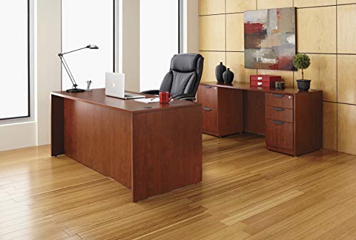 Alera Valencia Series 66 by 30 by 29-1/2-Inch Desk Shell, Medium Cherry