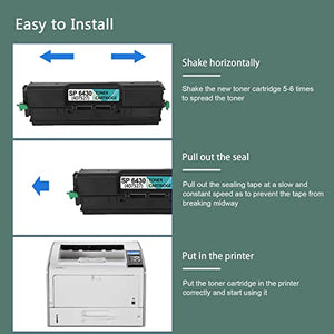 Compatible SP 6430 Toner Cartridge High Yield Replacement for Ricoh SP 6430 SP-6430 SP 6430DN Printer Toner(Black 2-Pack)