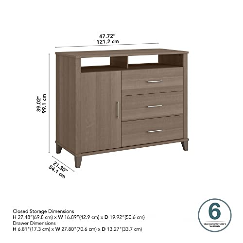 Bush Furniture Somerset Office Storage Credenza in Ash Gray