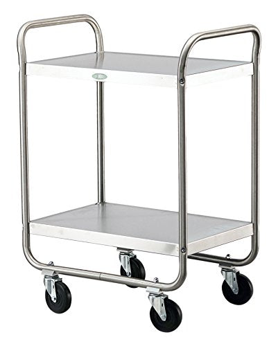 Lakeside 210 Tubular Frame Utility Cart; 500 Lb Capacity, 2 Shelf, 15-1/2"X24" - All Stainless Steel