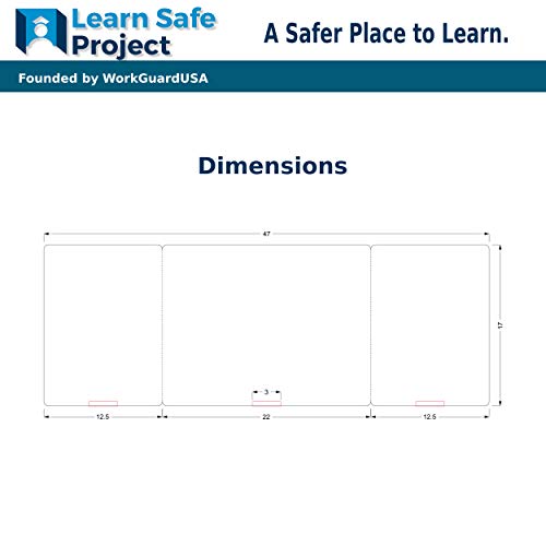 (25 Pack) Sneeze Guard Desk Shield (22" L x 12.5" W x 17" H) Ultra Clear Plastic Divider for Student Desks, Tables, Counters, Offices - Foldable Protective Barrier Partition Panel for School Classroom