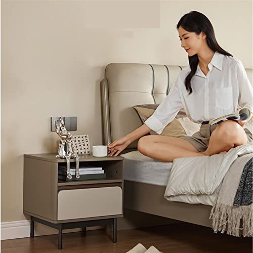 BinOxy Small Nightstand Bedside Table Storage Cabinet