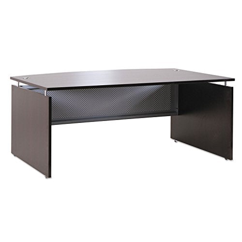 Alera Sedina Series Bow Front Desk Shell - 72w x 42d x 29 1/2h - Espresso