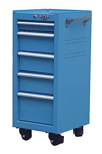Viper Tool Storage V1605TLR Salon Cart, 5 Drawer, Teal