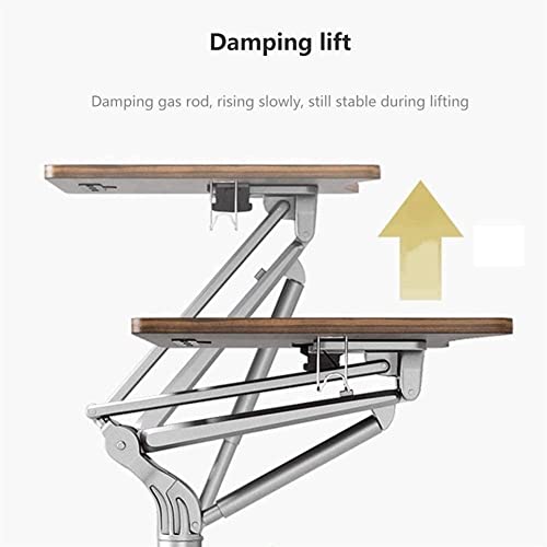 SMSOM Mobile Standing Desk, Rolling Laptop Sit Stand Desk, Height Adjustable - Home Office Workstation